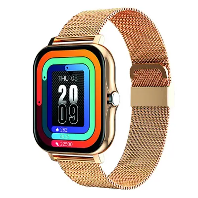 Povezan Balneo Watch 1,69 "zaslon Bluetooth 5.1 IP67 jeklena zapestnica, Zlata