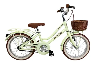 Vintage otroško kolo za deklice Dolce Vita CAPPUCCINO 16" – svetlo zelena