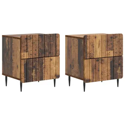 vidaXL Nočna omarica 2 pcs Star les 43 x 34,5 x 49,5 cm Inženirski les