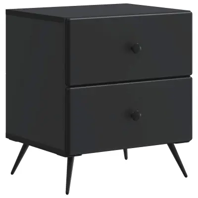 vidaXL Nočna omarica Črna 43 x 34,5 x 47,5 cm Inženirski les