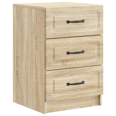 vidaXL Nočna omarica Sonoma hrast 43 x 41 x 63,5 cm Inženirski les