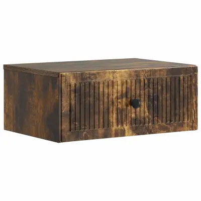 vidaXL Nočna omarica Dimljen hrast 49 x 34,5 x 20 cm Inženirski les