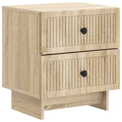 vidaXL Nočna omarica Sonoma hrast 43 x 34,5 x 47,5 cm Inženirski les