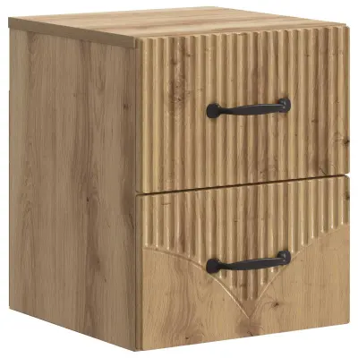 vidaXL Stenski nočni omarici Artisan hrast 34,5 x 33 x 40 cm