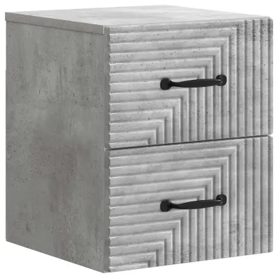 vidaXL Stenski nočni omarici Betonsko siva 34,5 x 33 x 40 cm
