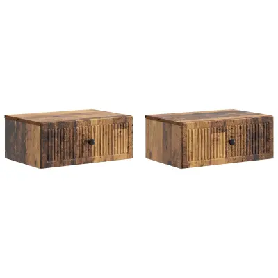 vidaXL Nočna omarica 2 pcs Star les 49 x 34,5 x 20 cm Inženirski les