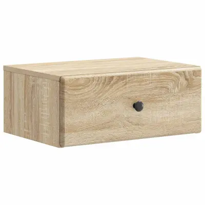 vidaXL Stenski nočni omarici s predalom Sonoma hrast 49 x 34,5 x 20 cm