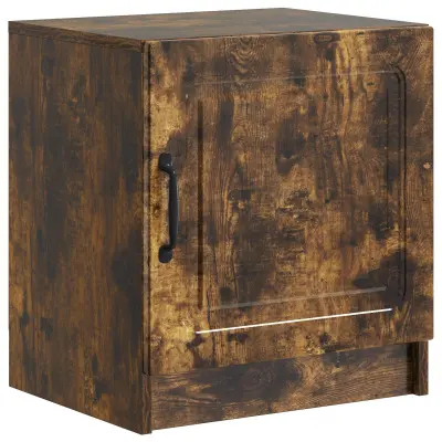 vidaXL Nočna omarica Dimljen hrast 43 x 34,5 x 47 cm Inženirski les
