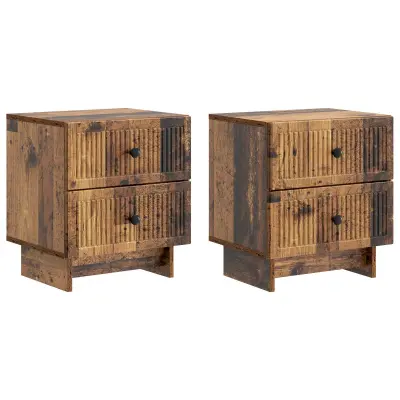 vidaXL Nočna omarica 2 pcs Star les 43 x 34,5 x 47,5 cm Inženirski les