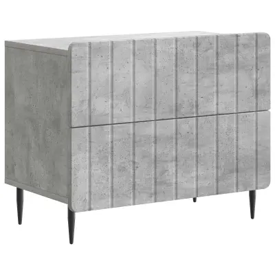 vidaXL Nočna omarica Betonsko siva 62 x 34,5 x 49,5 cm Inženirski les