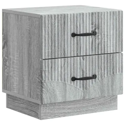 vidaXL Nočna omarica Siva Sonoma 43 x 34,5 x 44,5 cm Inženirski les