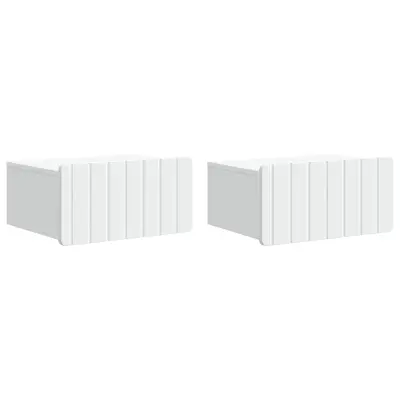 vidaXL Stenski nočni omarici s predalom 2 pcs Bela 49 x 34,5 x 24 cm