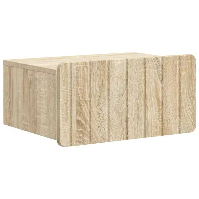 vidaXL Stenski nočni omarici s predalom Sonoma hrast 49 x 34,5 x 24 cm