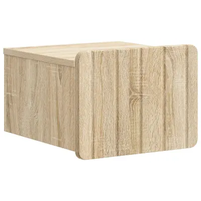 vidaXL Stenski nočni omarici s predalom Sonoma hrast 33 x 34,5 x 24 cm