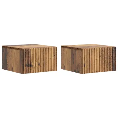 vidaXL Stenski nočni omarici 2 pcs Star les 33 x 34,5 x 20 cm