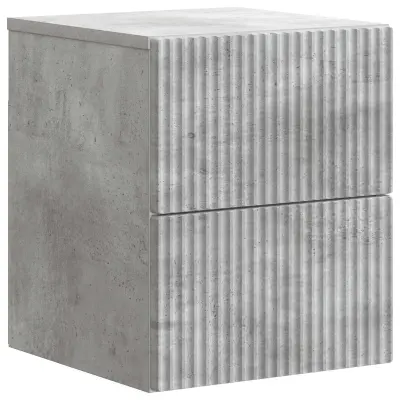 vidaXL Stenski nočni omarici Betonsko siva 33 x 34,5 x 40 cm