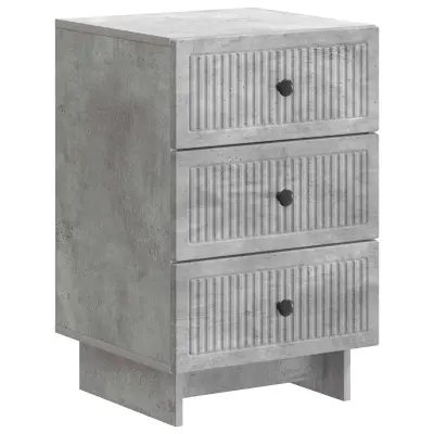 vidaXL Nočna omarica Betonsko siva 43 x 41 x 66,5 cm Inženirski les