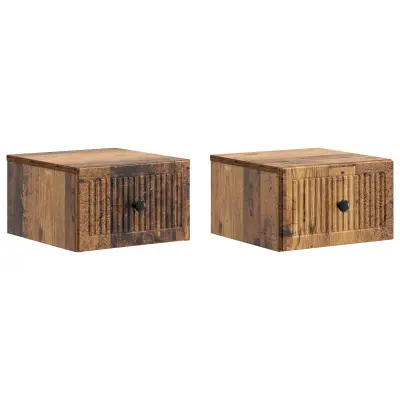 vidaXL Stenski nočni omarici 2 pcs Star les 33 x 34,5 x 20 cm