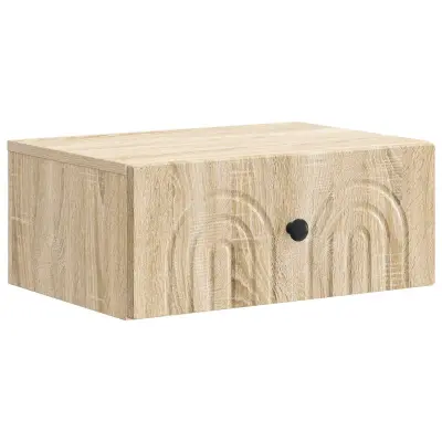 vidaXL Stenski nočni omarici s predalom Sonoma hrast 49 x 34,5 x 20 cm