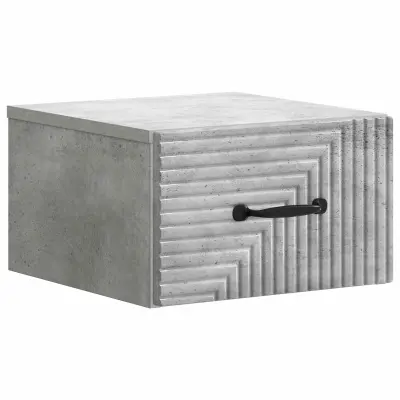 vidaXL Stenski nočni omarici Betonsko siva 34,5 x 33 x 20 cm