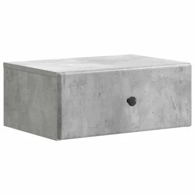 vidaXL Stenski nočni omarici Betonsko siva 49 x 34,5 x 20 cm