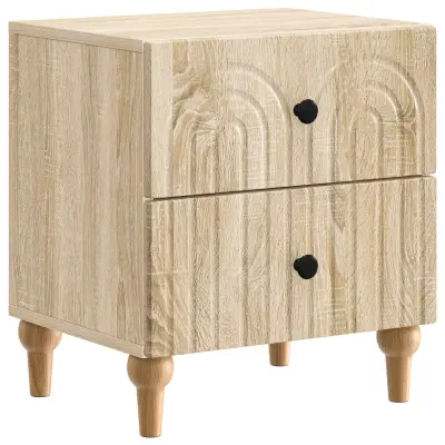 vidaXL Nočna omarica Sonoma hrast 43 x 34,5 x 48 cm Inženirski les