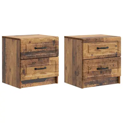 vidaXL Nočna omarica 2 pcs Star les 43 x 34,5 x 44,5 cm Inženirski les