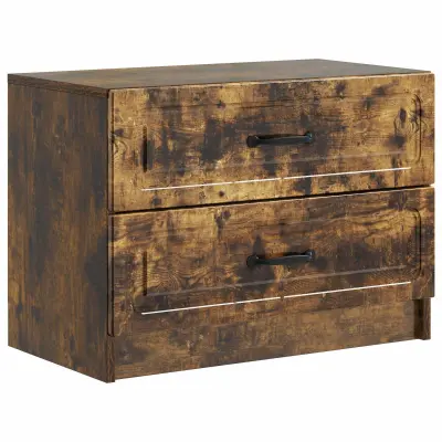 vidaXL Nočna omarica Dimljen hrast 62 x 34,5 x 44,5 cm Inženirski les