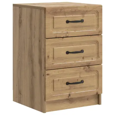 vidaXL Nočna omarica Artisan hrast 43 x 41 x 63,5 cm Inženirski les
