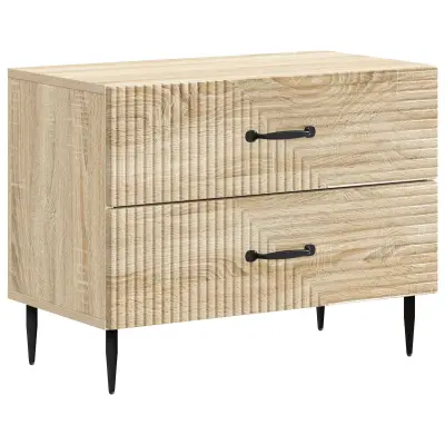 vidaXL Nočna omarica Sonoma hrast 62 x 34,5 x 47,5 cm Inženirski les