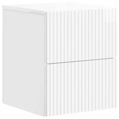 vidaXL Stenski nočni omarici Bela visok sijaj 33 x 34,5 x 40 cm