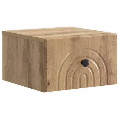 vidaXL Stenski nočni omarici Artisan hrast 33 x 34,5 x 20 cm