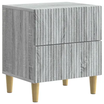 vidaXL Nočna omarica Siva Sonoma 43 x 34,5 x 48 cm Inženirski les