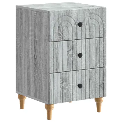 vidaXL Nočna omarica Siva Sonoma 43x 41 x 66,5 cm Inženirski les