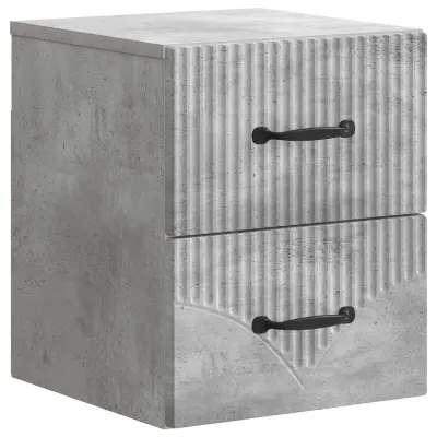 vidaXL Stenski nočni omarici Betonsko siva 34,5 x 33 x 40 cm