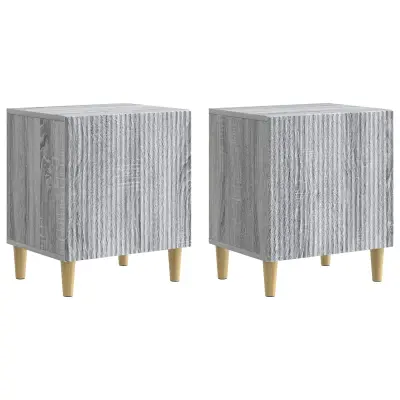 vidaXL Nočna omarica 2 pcs Siva Sonoma 43 x 34,5 x 50 cm