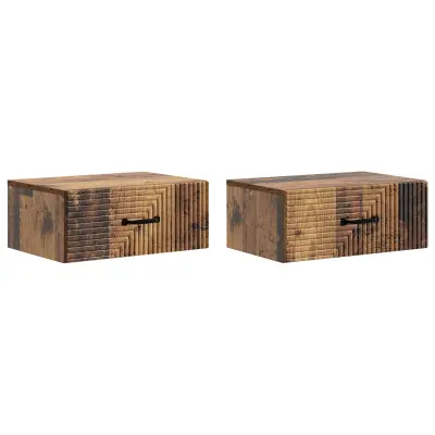 vidaXL Stenski nočni omarici 2 pcs Star les 49 x 34,5 x 20 cm