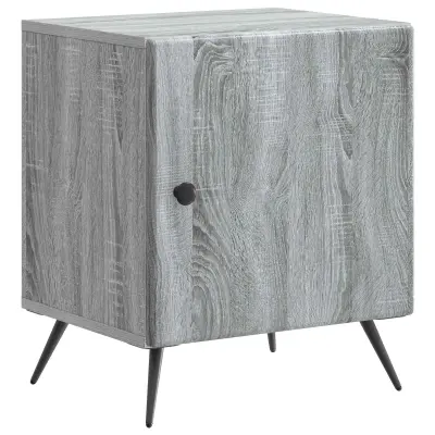 vidaXL Nočna omarica Siva Sonoma 43 x 34,5 x 50 cm Inženirski les