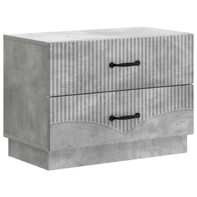 vidaXL Nočna omarica Betonsko siva 62 x 34,5 x 44,5 cm Inženirski les