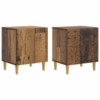 vidaXL Nočna omarica 2 pcs Star les 43 x 34,5 x 50 cm Inženirski les
