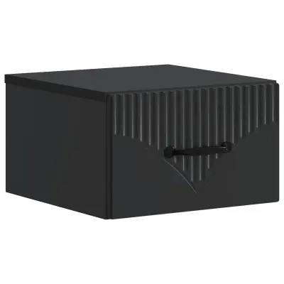 vidaXL Stenski nočni omarici Črna 34,5 x 33 x 20 cm Inženirski les