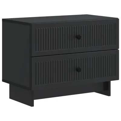 vidaXL Nočna omarica Črna 62 x 34,5 x 47,5 cm Inženirski les