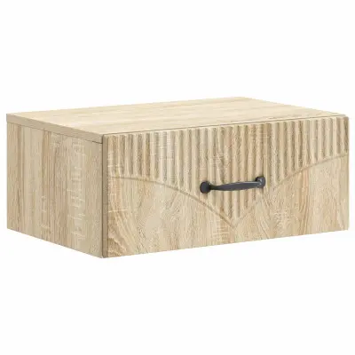 vidaXL Stenski nočni omarici s predalom Sonoma hrast 49 x 34,5 x 20 cm