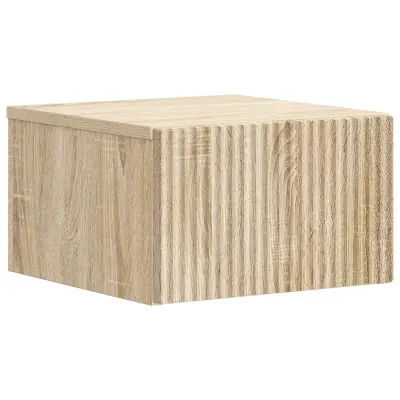vidaXL Stenski nočni omarici s predalom Sonoma hrast 33 x 34,5 x 20 cm
