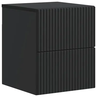vidaXL Stenski nočni omarici Črna 33 x 34,5 x 40 cm Inženirski les