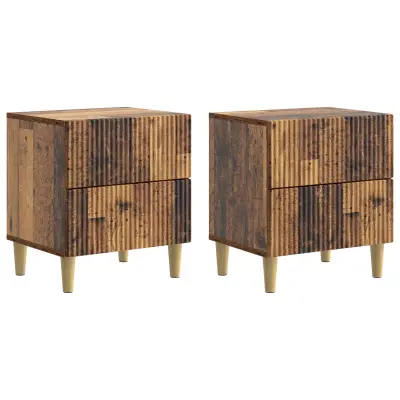 vidaXL Nočna omarica 2 pcs Star les 43 x 34,5 x 48 cm Inženirski les