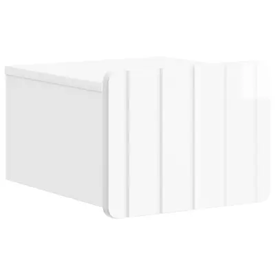 vidaXL Stenski nočni omarici Bela visok sijaj 33 x 34,5 x 24 cm