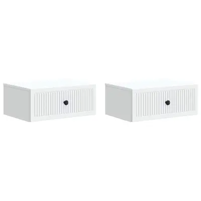 vidaXL Nočna omarica 2 pcs Bela 49 x 34,5 x 20 cm Inženirski les