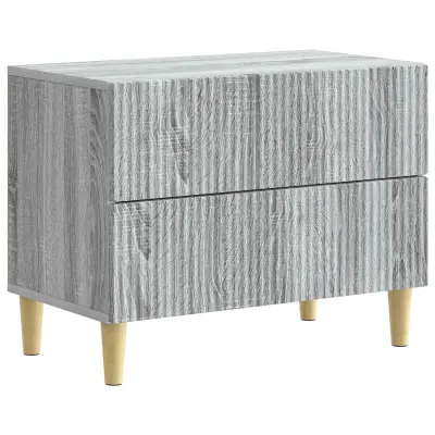 vidaXL Nočna omarica Siva Sonoma 62 x 34,5 x 48 cm Inženirski les