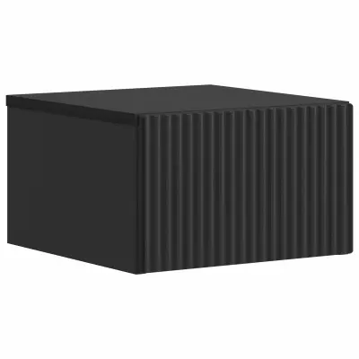 vidaXL Stenski nočni omarici Črna 33 x 34,5 x 20 cm Inženirski les